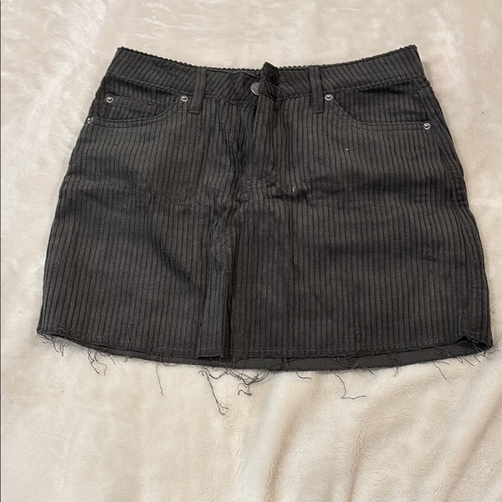Gray Mini Skirt for Casual Work